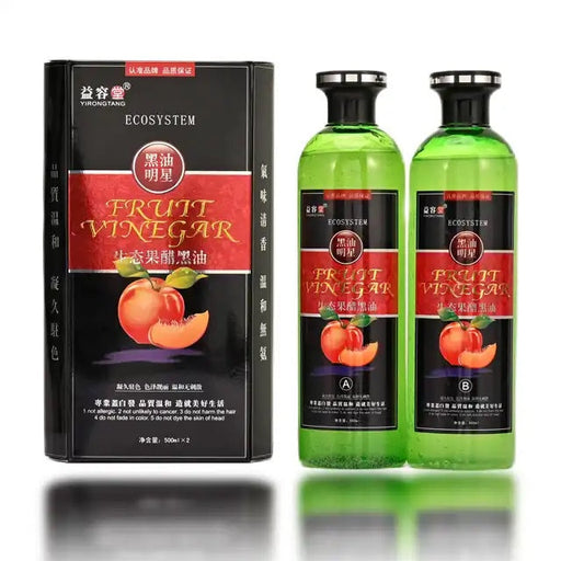 Fruit Vinegar Black Hair Color Gel For Hair Permanent Black Dye Gel For Cover White Gray Hair